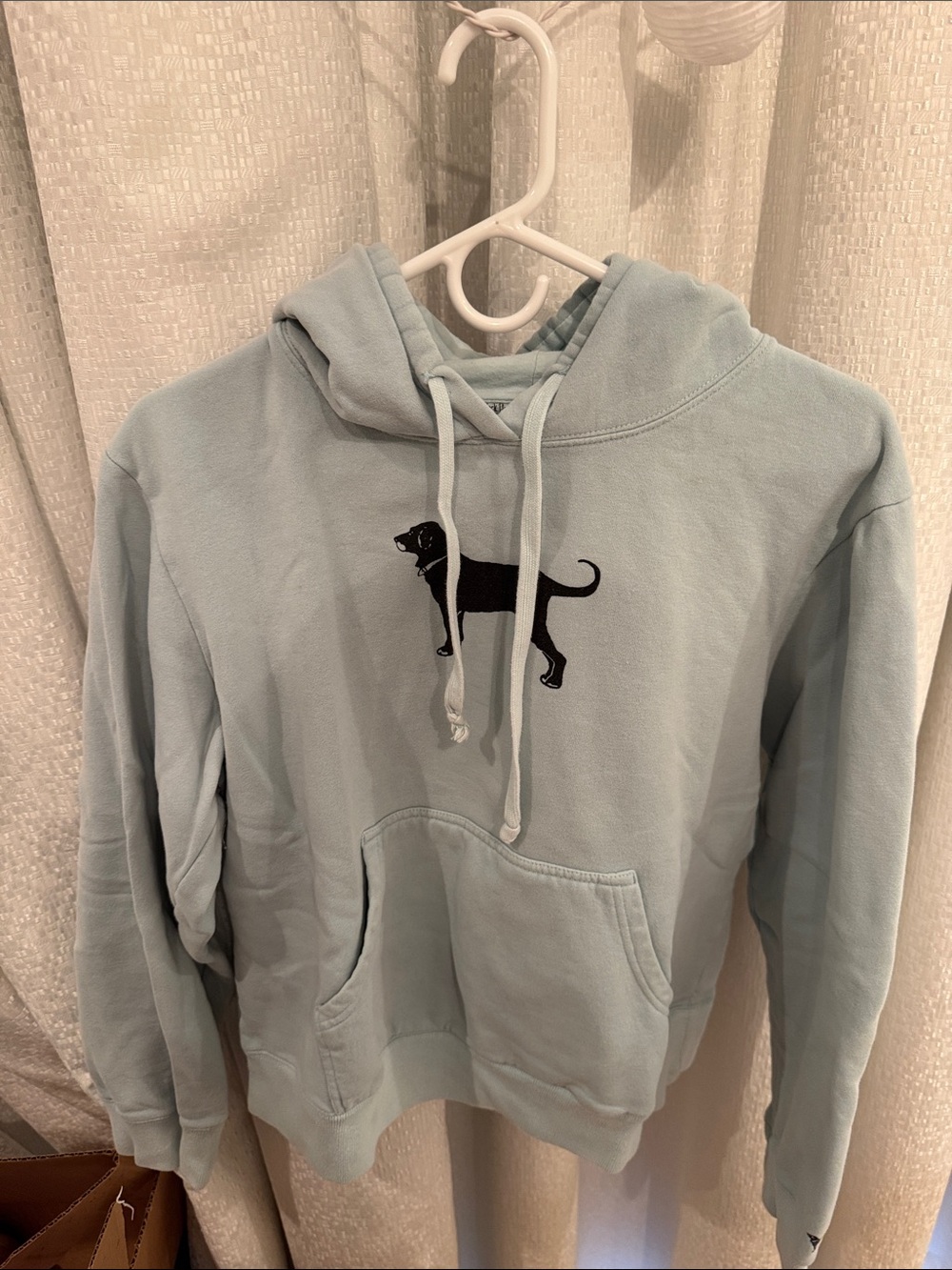 The Black Dog Light Blue Hoodie with Back Logo